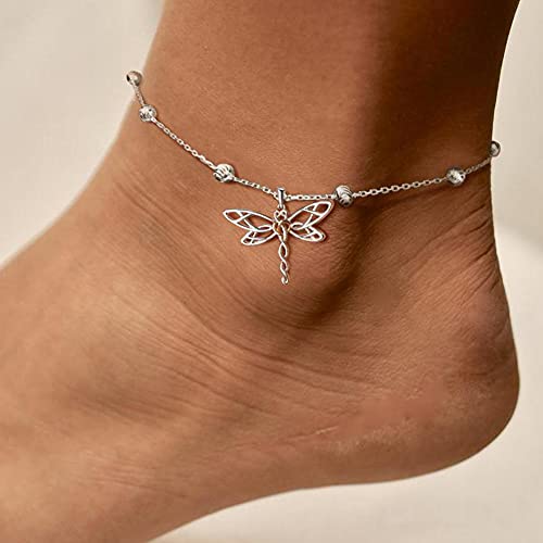 Dragonfly/Dolphin Anklets for Women Sterling Silver Adjustable Animal Ankle Beach Foot Jewelry Birthday Gifts - Image 4